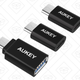 2-Pack microUSB to USB-C Adapters + USB-C to Female USB-A Adapter, $6 with code AUK3USBC